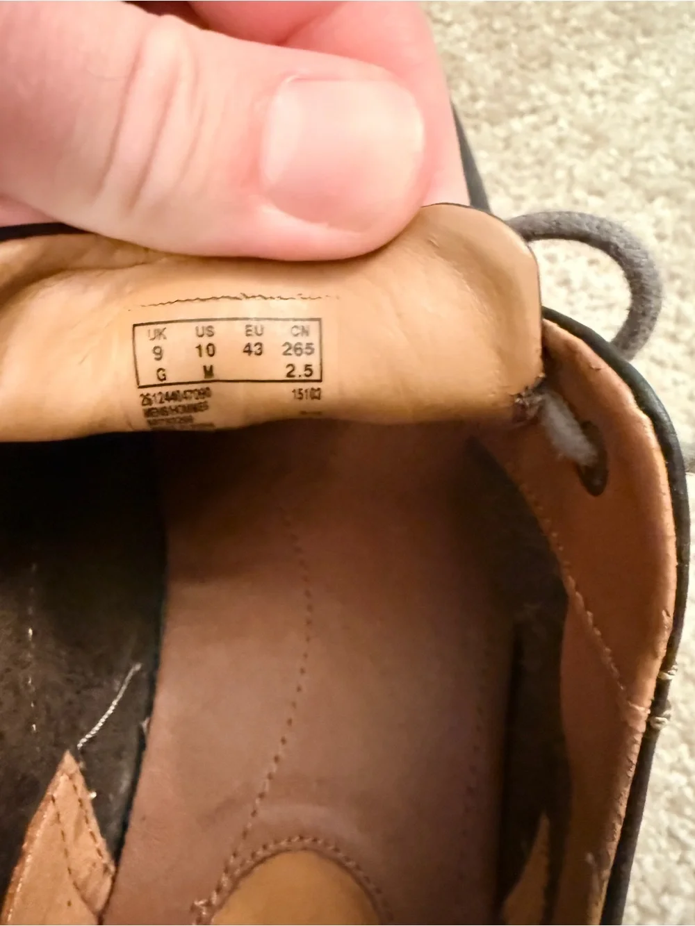 Clarks Black Leather Derby Shoes with Contrast Stitching